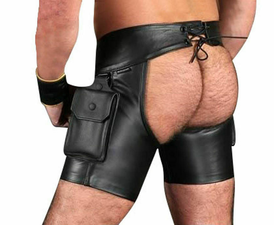 Genuine Leather Chaps Shorts