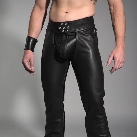Genuine Leather Chaps Black