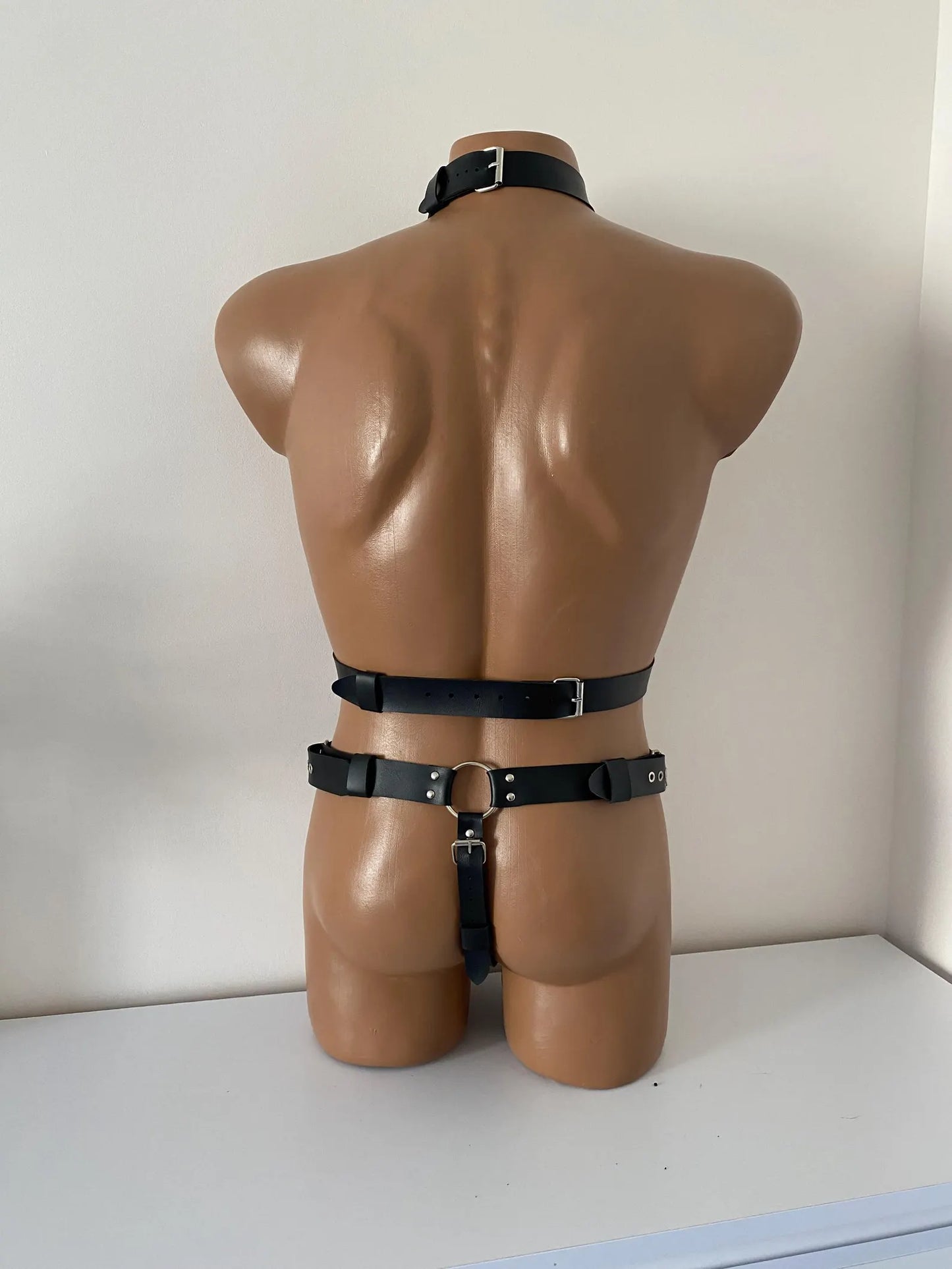 Leather Full body Harness Lingerie Top & Bottom