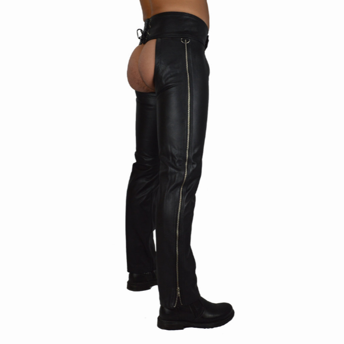 Genuine Leather Chaps Snap Fastening