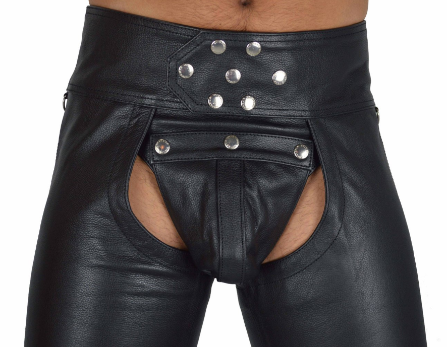 Genuine Leather Chaps Snap Fastening