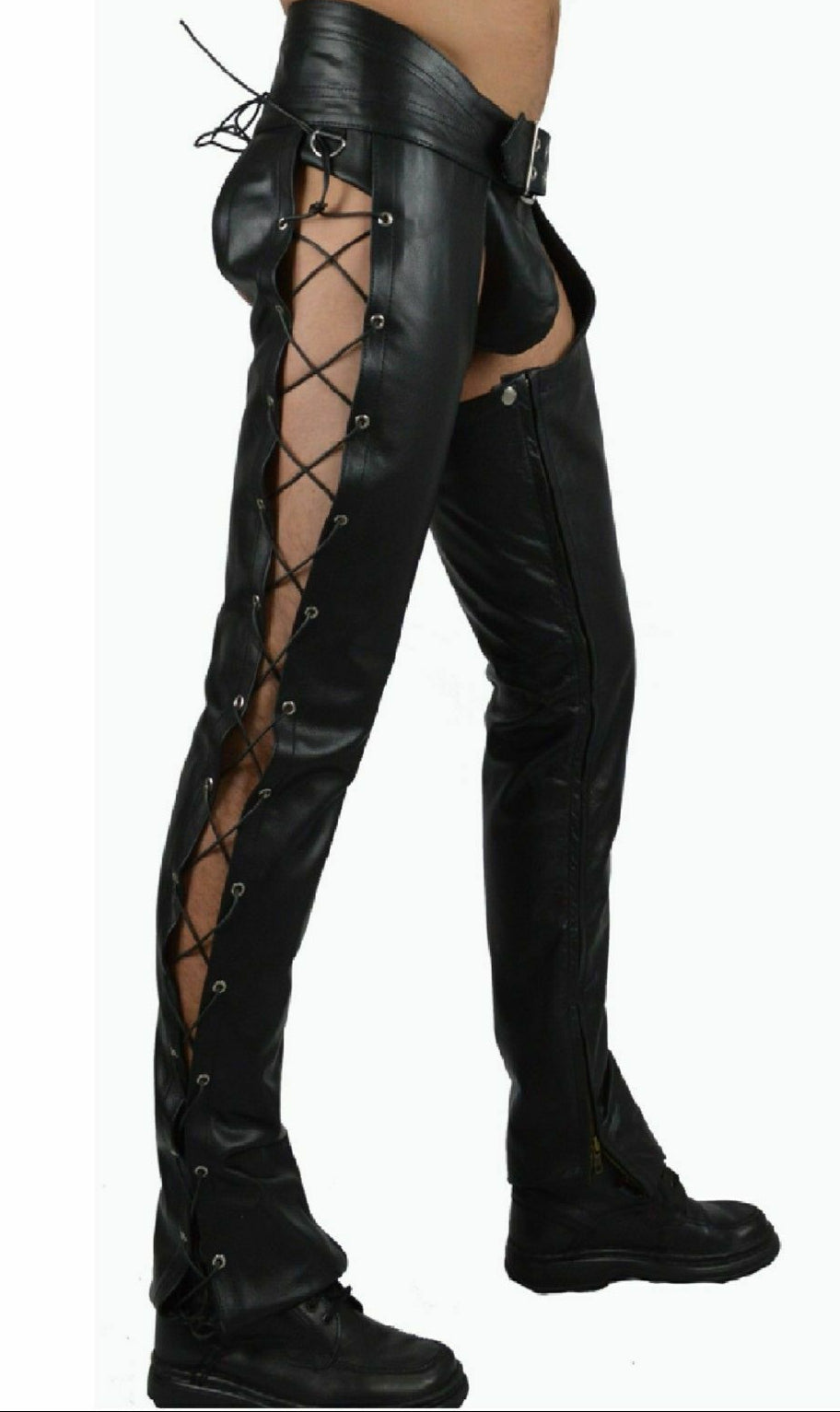 Genuine Leather Chaps Laced