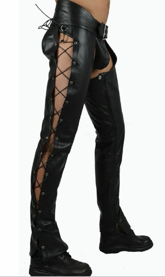 Genuine Leather Chaps Laced