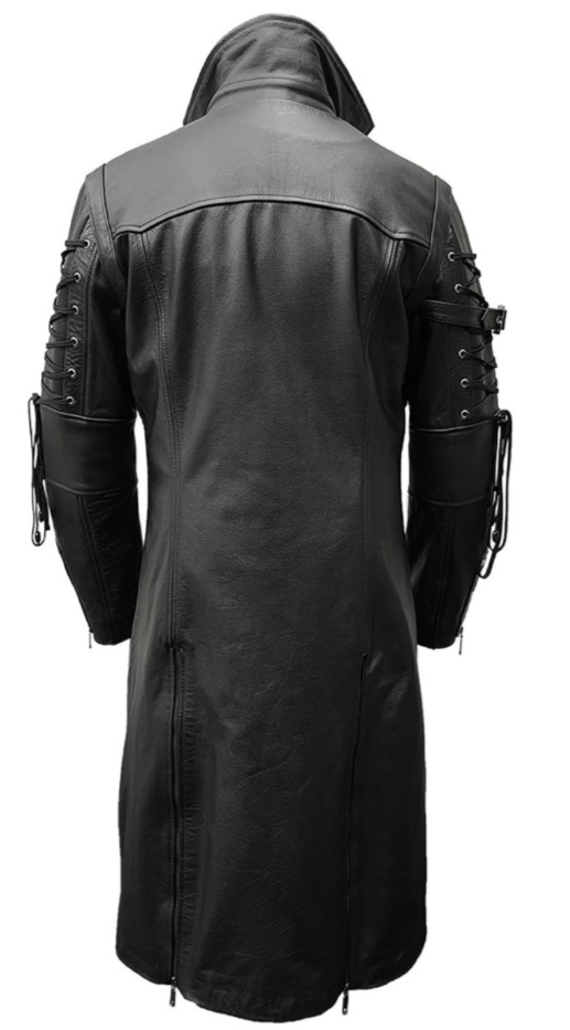 Genuine Leather Trench Coat Steampunk Goth