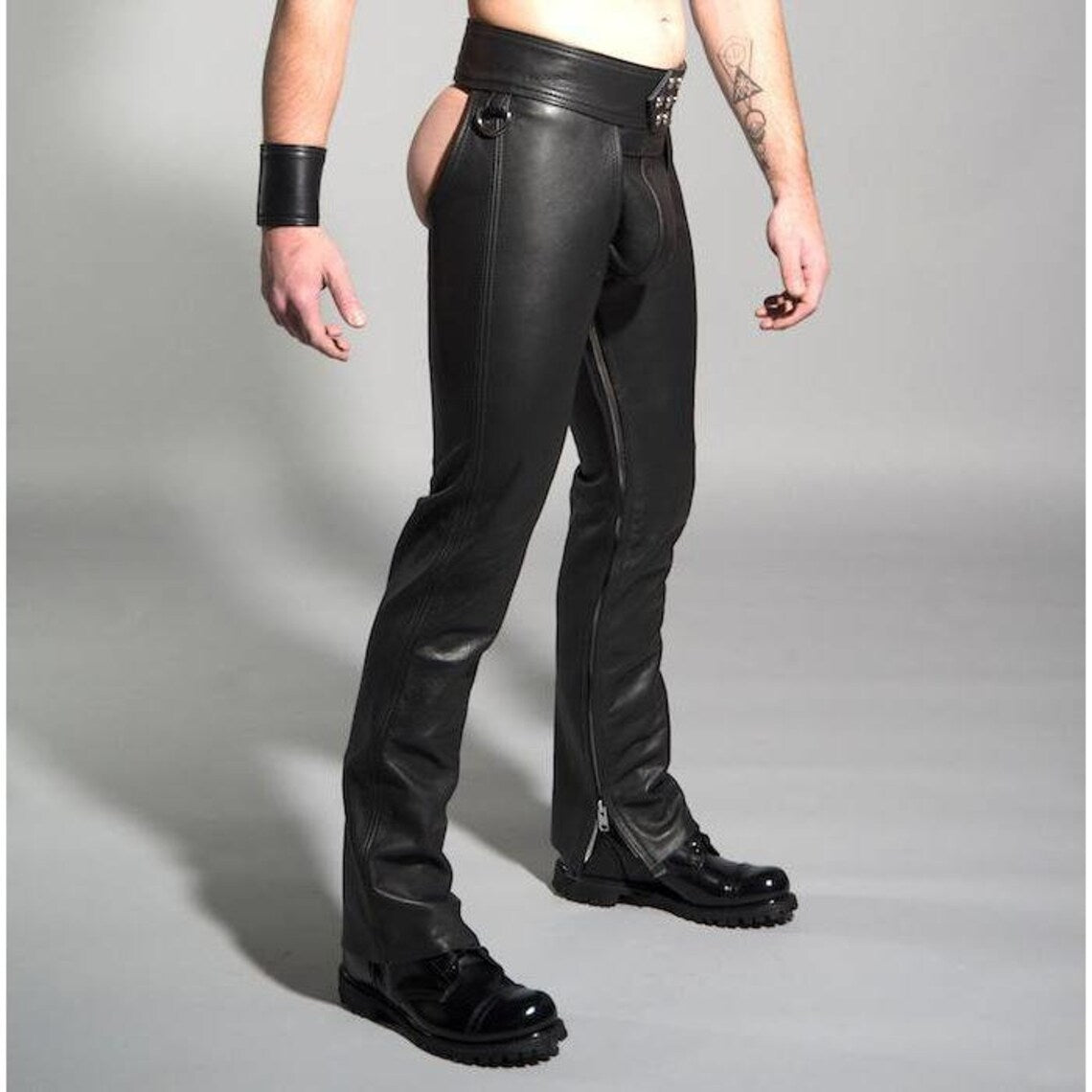 Genuine Leather Chaps Black