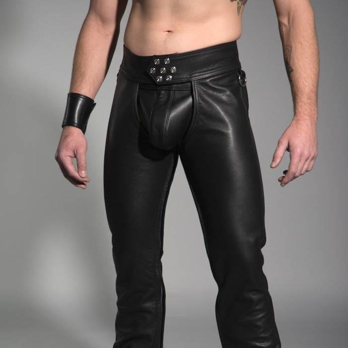 Genuine Leather Chaps Black