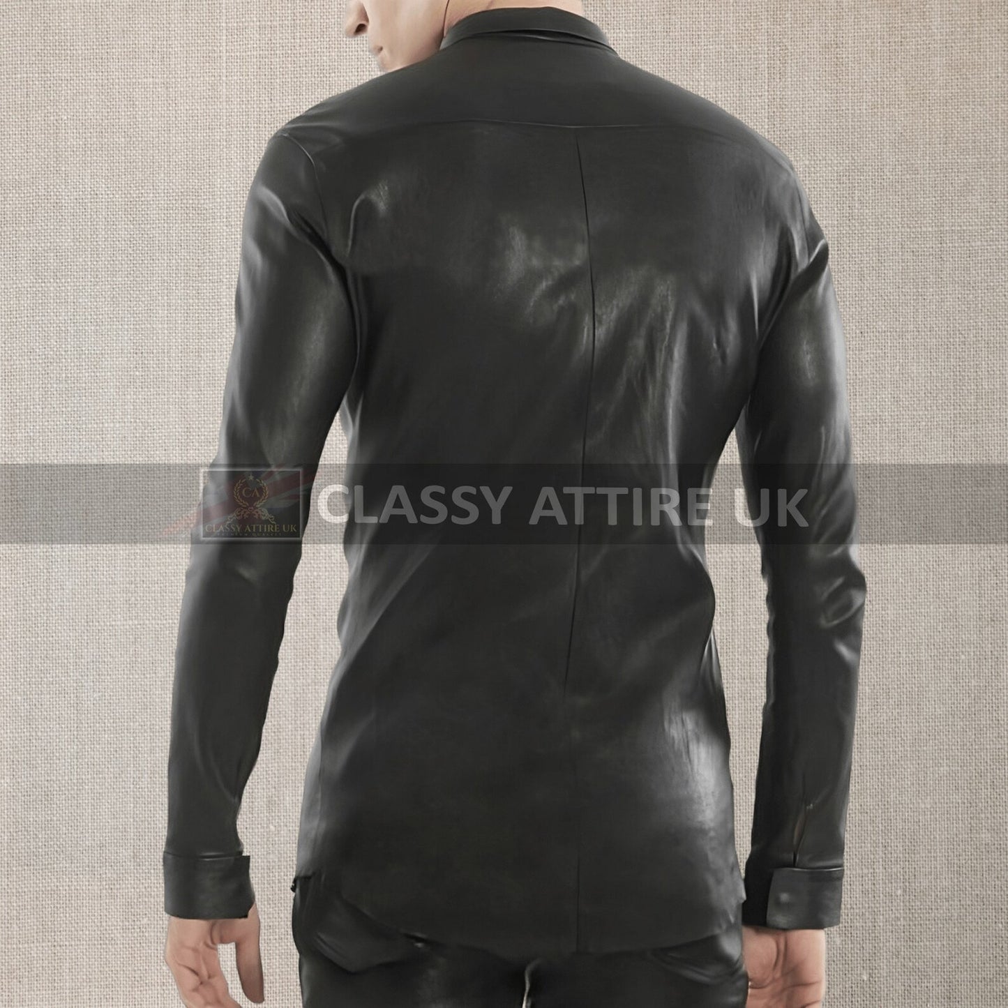Genuine Leather Long Sleeve Shirt