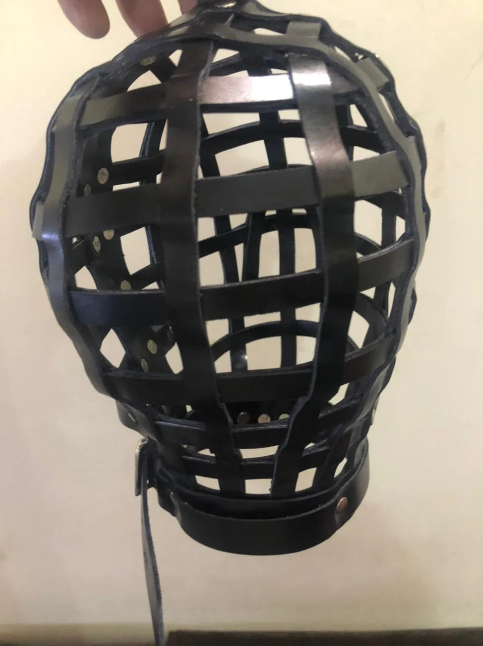 Leather Cage Hood
