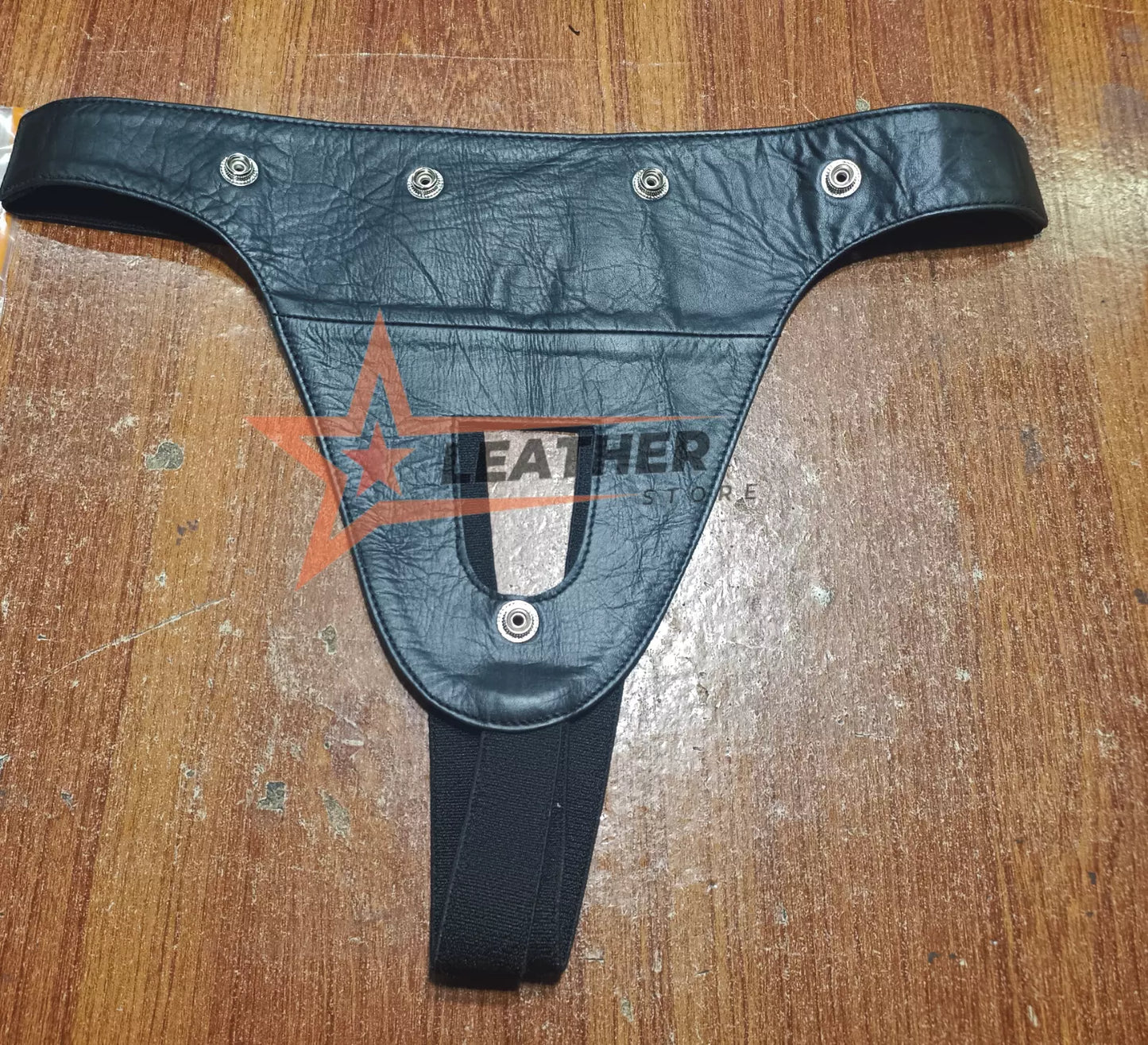 Genuine Leather Studded Jockstrap