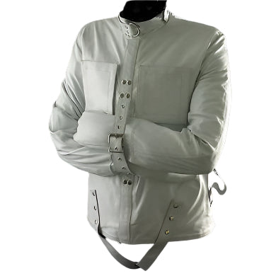 Genuine Leather White Strait Jacket